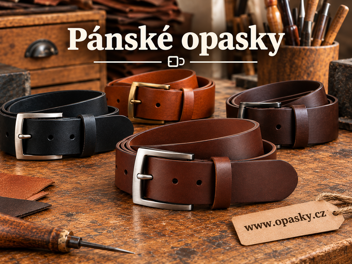 Pánské opasky z pravé kůže