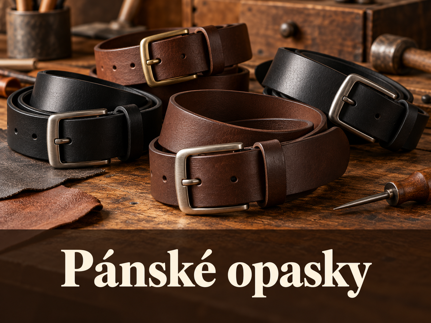 Pánské kožené opasky