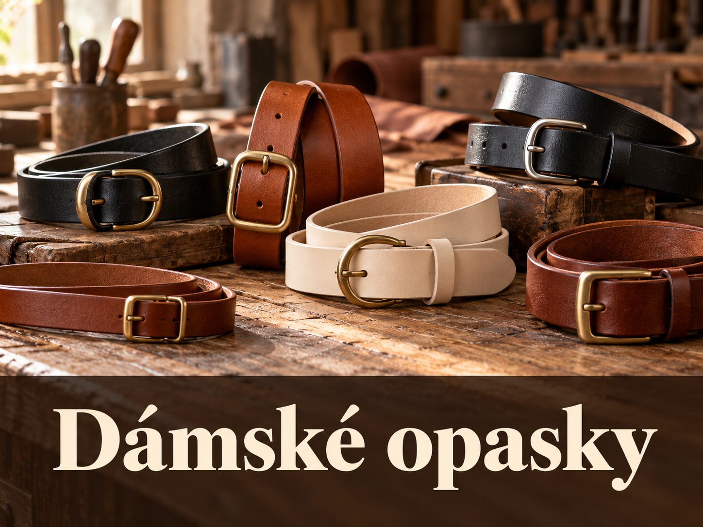 Dámské kožené opasky