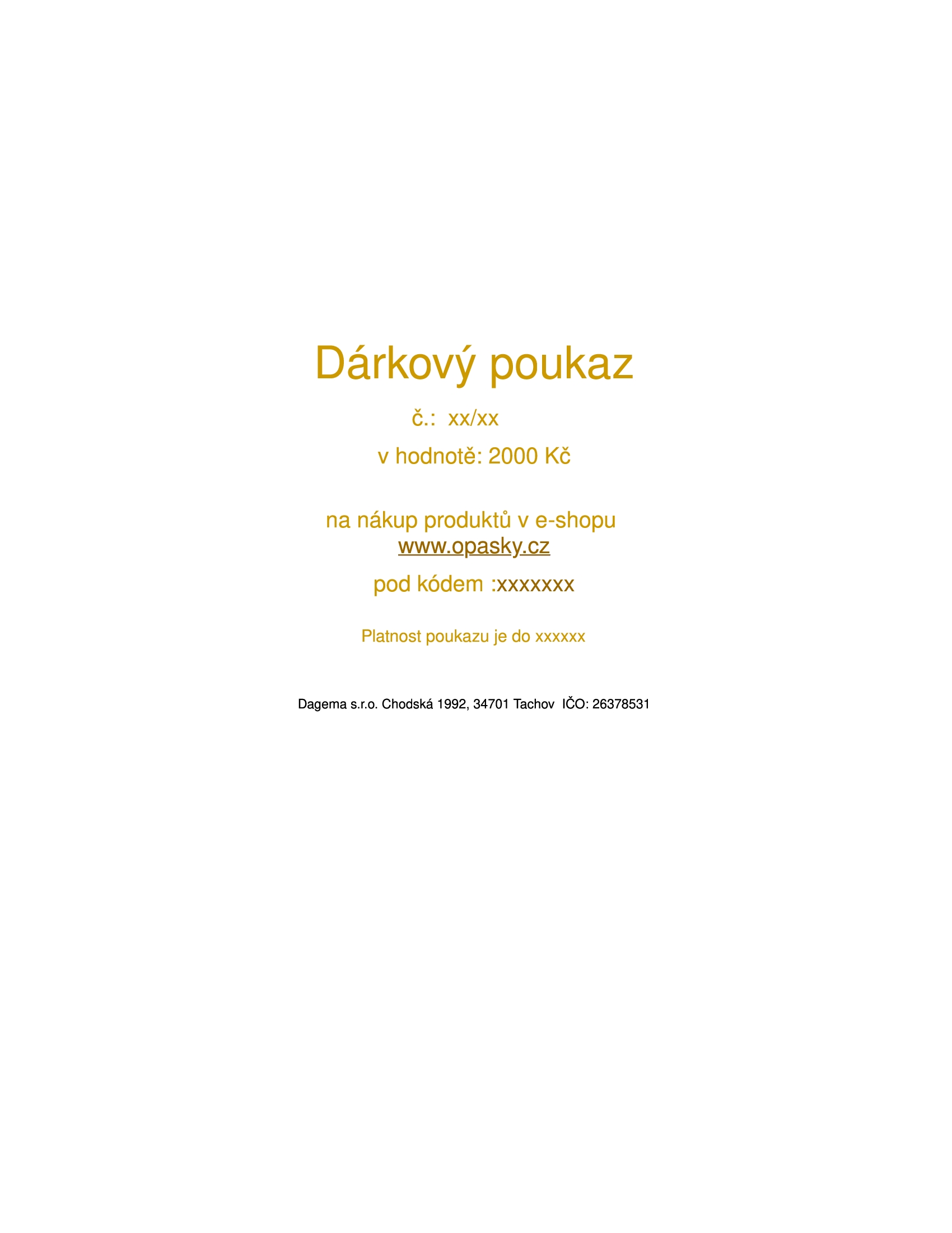 Dárkové poukazy