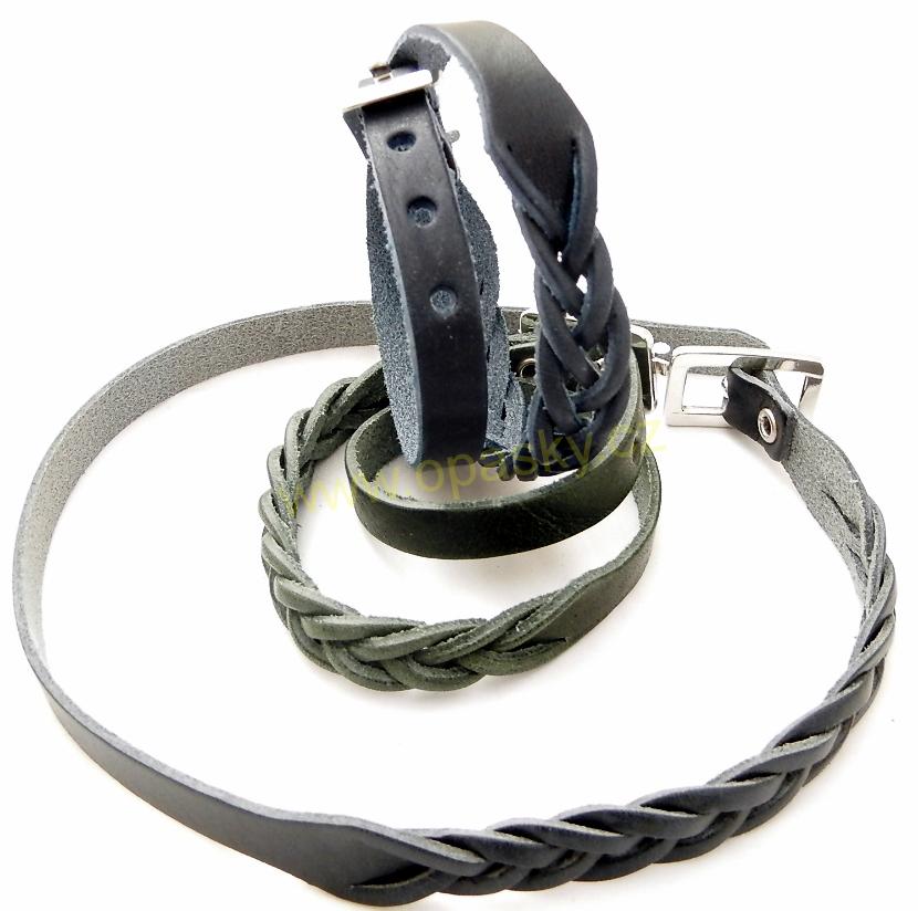 Kožený pletený náramek KLEOPATRA