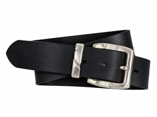 Kožený opasek JUN – limitovaná edice, 4 cm, starostříbro