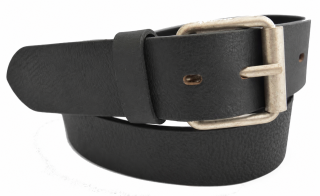 Kožený opasek RULDA – 4 cm, starostříbrná spona